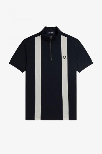 Fred Perry Colour Block Panel Polo Miesten Paidat Laivastonsininen | FI 1561GSOL